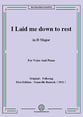 I Laid me down to rest (Jeg lagde mig saa silde),in D Major Vocal Solo & Collections sheet music cover